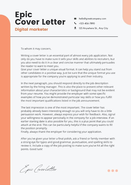 Jobs In Africa - Sample Cover letter
